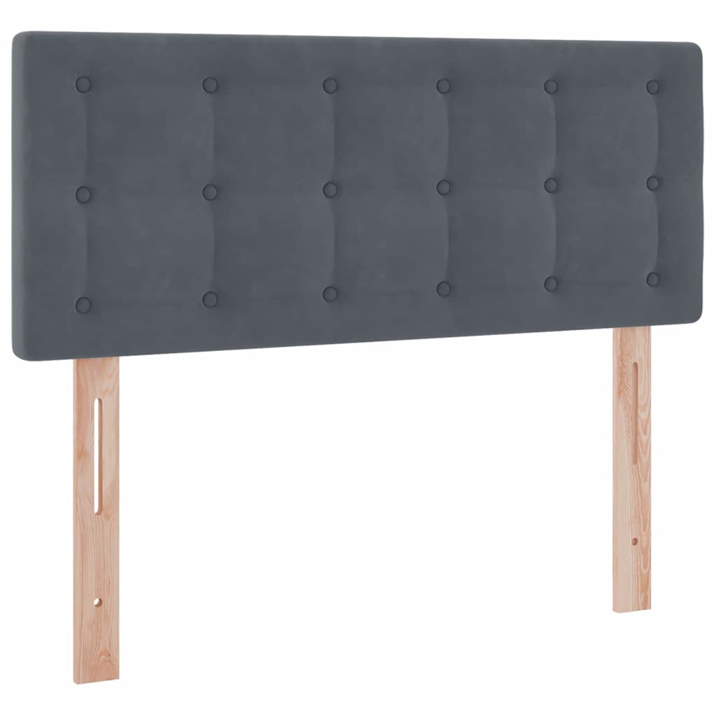 Κρεβάτι Αποθήκης με στρώμα Σκούρο Γκρι 120 x 190 cm Βελούδο