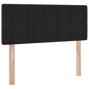 Κρεβάτι Αποθήκης με κεφαλάρι Μαύρο 120 x 190 cm Βελούδο