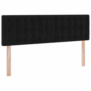 Κρεβάτι Αποθήκης με κεφαλάρι Μαύρο 140 x 200 cm Βελούδο