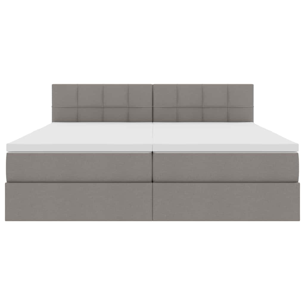 Κρεβάτι Αποθήκης με στρώμα Taupe 180 x 200 cm Τεχνητό Δέρμα - Pakobazaar