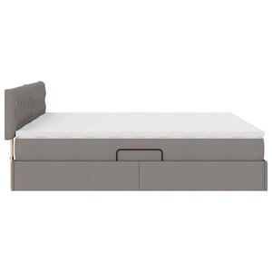 Κρεβάτι Αποθήκης με στρώμα Taupe 180 x 200 cm Τεχνητό Δέρμα