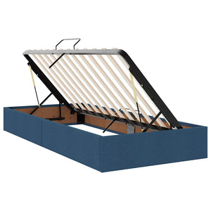 Κρεβάτι Αποθήκης με στρώμα Μπλε 180 x 200 cm Τεχνητό Δέρμα - Pakobazaar