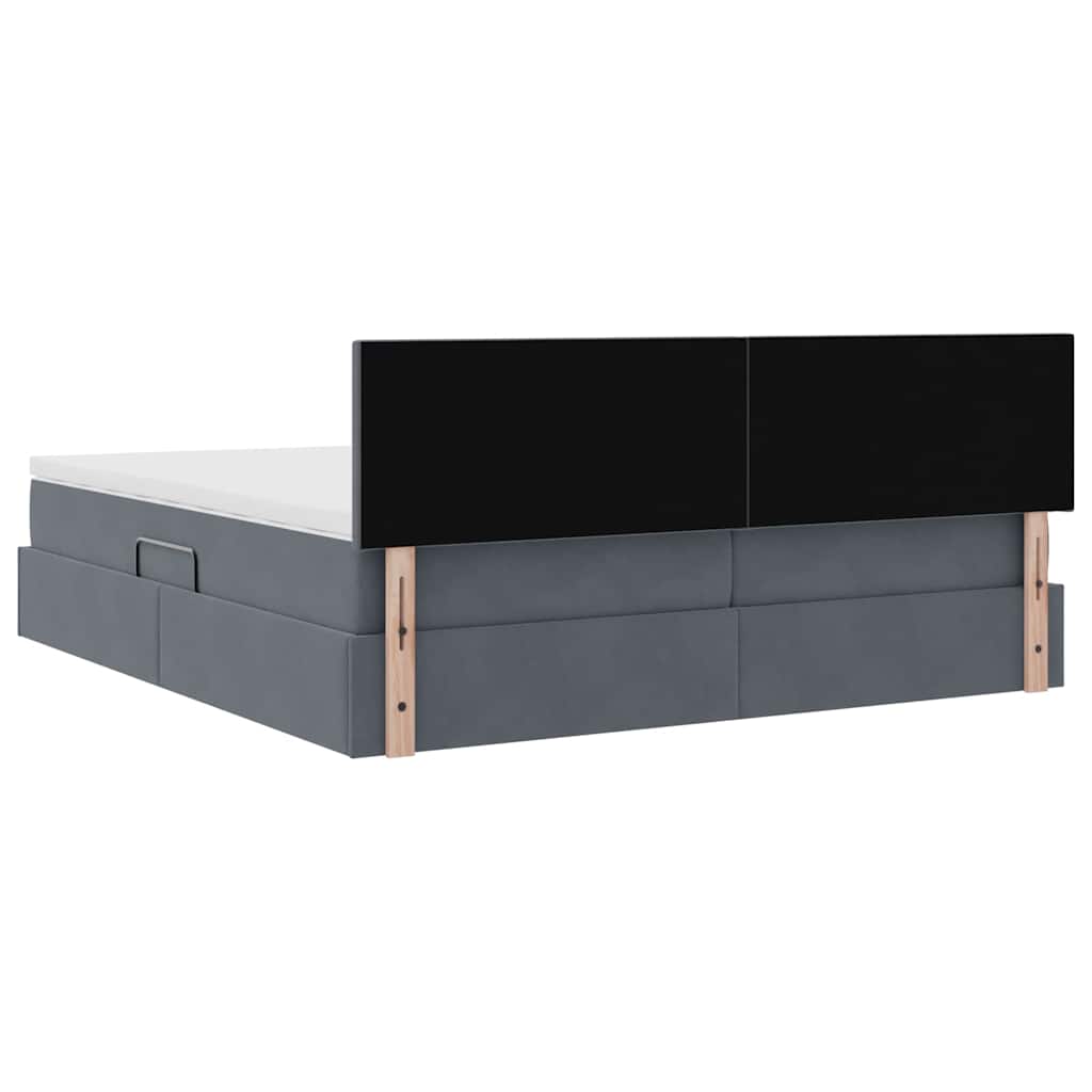 Κρεβάτι Αποθήκης με στρώμα με κεφαλάρι Σκούρο Γκρι 90 x 200 cm - Pakobazaar