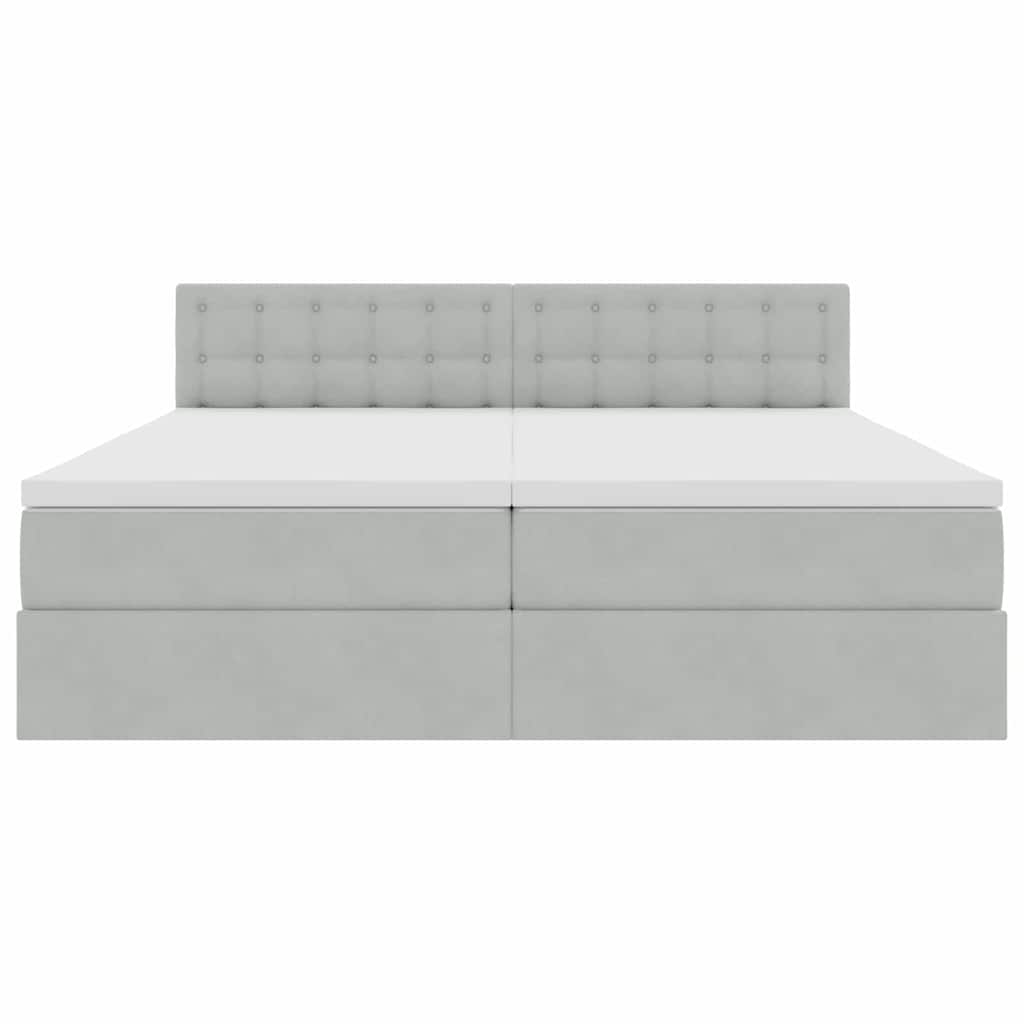 Κρεβάτι Αποθήκης με στρώμα Ανοιχτό γκρι 100 x 200 cm - Pakobazaar