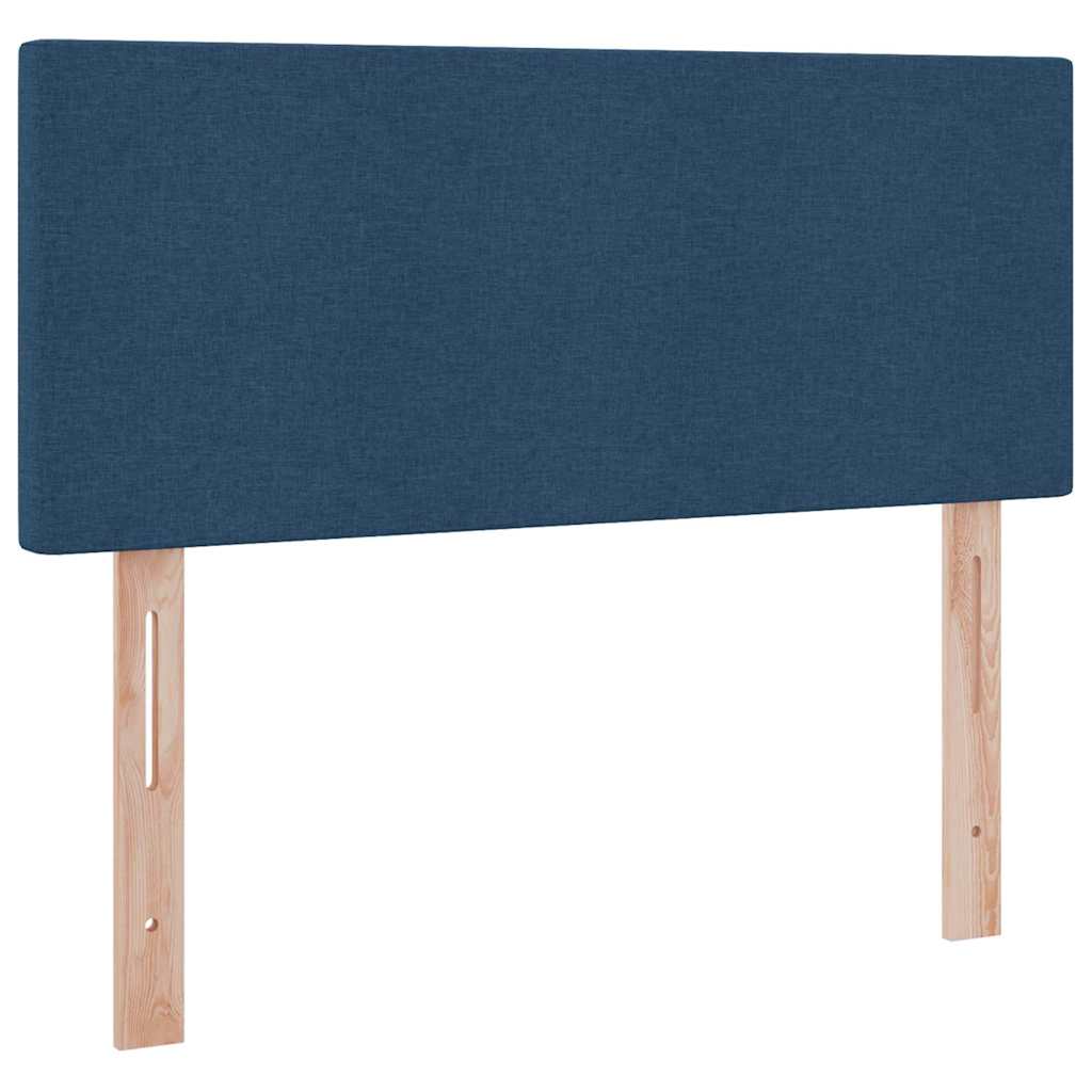 Κρεβάτι με αποθηκευτικό χώρο και LED Μπλε 120 x 200 cm ύφασμα - Pakobazaar