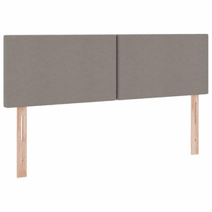 LED Κρεβάτι αποθήκευσης με στρώμα Taupe 140 x 190 cm Ύφασμα - Pakobazaar