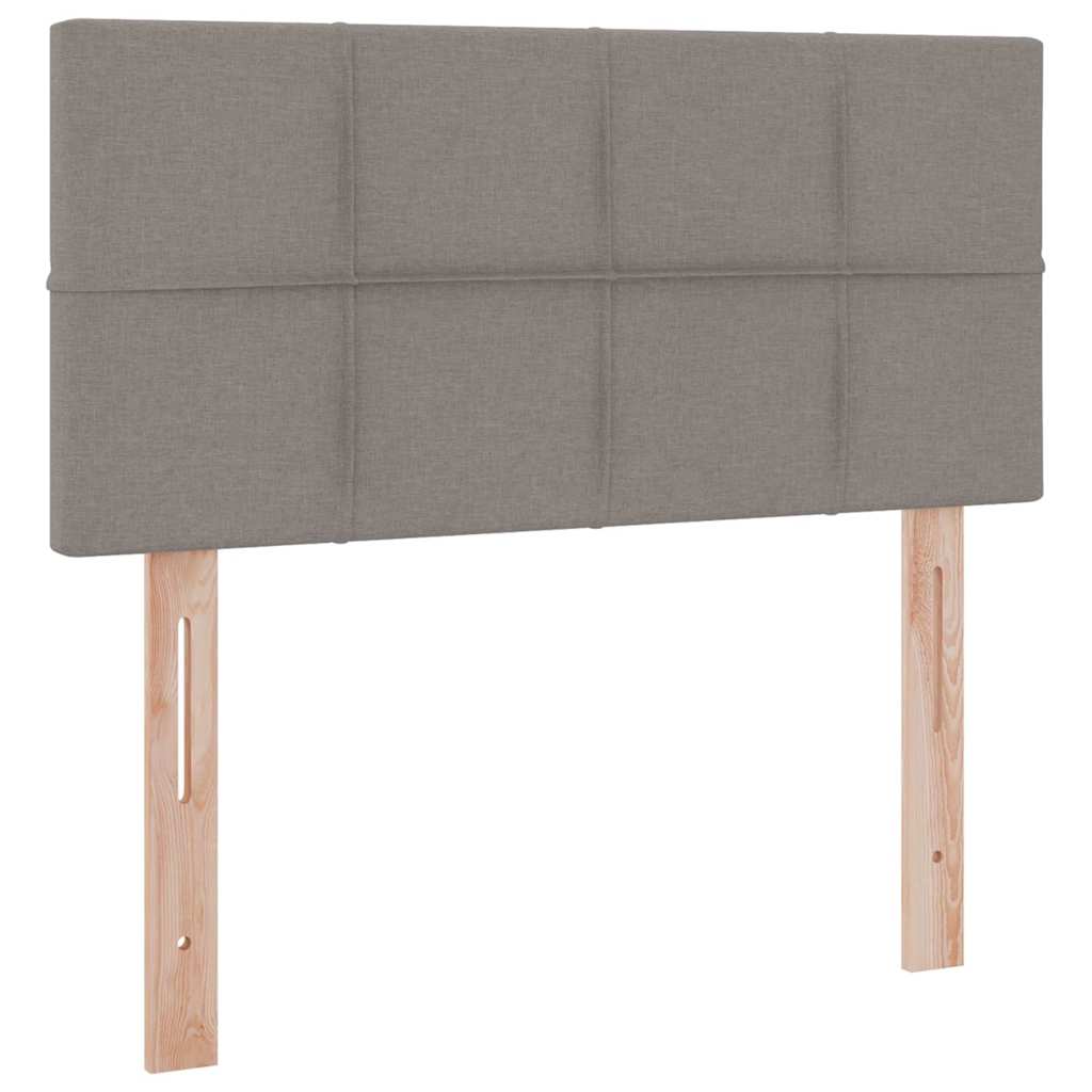 Κρεβάτι με αποθηκευτικό χώρο και LED Taupe 90 x 200 cm ύφασμα - Pakobazaar