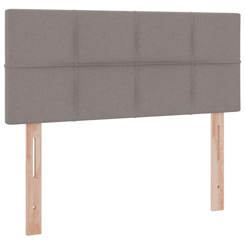 LED Κρεβάτι αποθήκευσης με στρώμα Taupe 120 x 190 cm Ύφασμα