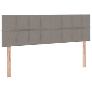 LED Κρεβάτι αποθήκευσης με στρώμα Taupe 140 x 190 cm Ύφασμα