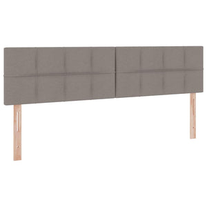 Κρεβάτι με αποθηκευτικό χώρο και LED Taupe 160 x 200 cm ύφασμα - Pakobazaar