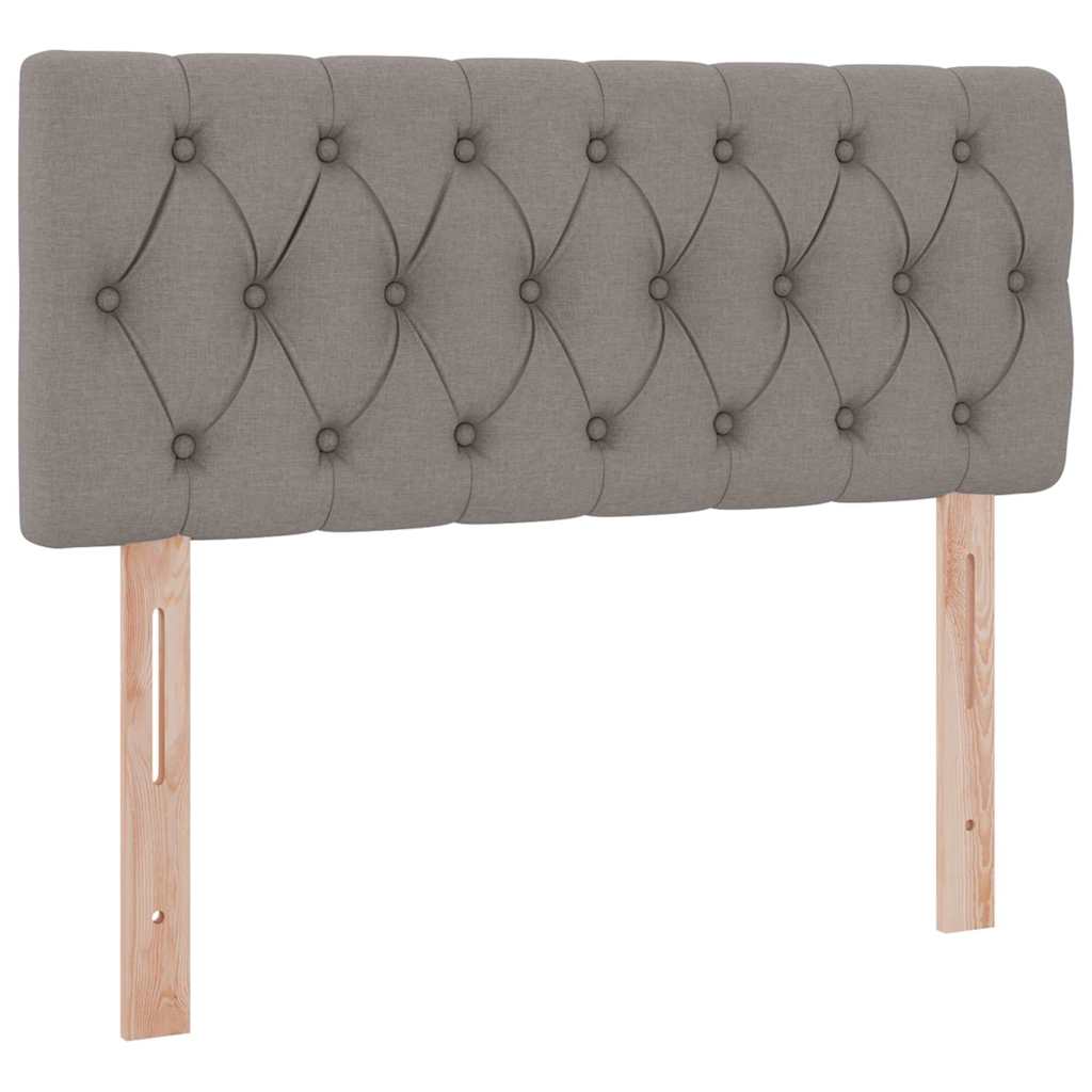 LED Κρεβάτι αποθήκευσης με στρώμα Taupe 120 x 190 cm Ύφασμα - Pakobazaar