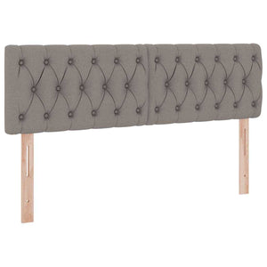 LED Κρεβάτι αποθήκευσης με στρώμα Taupe 140 x 190 cm Ύφασμα