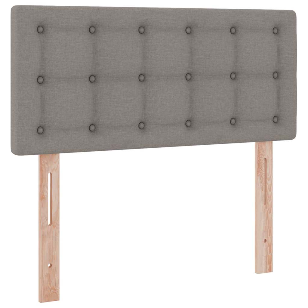 Κρεβάτι με αποθηκευτικό χώρο και LED Taupe 100 x 200 cm ύφασμα - Pakobazaar