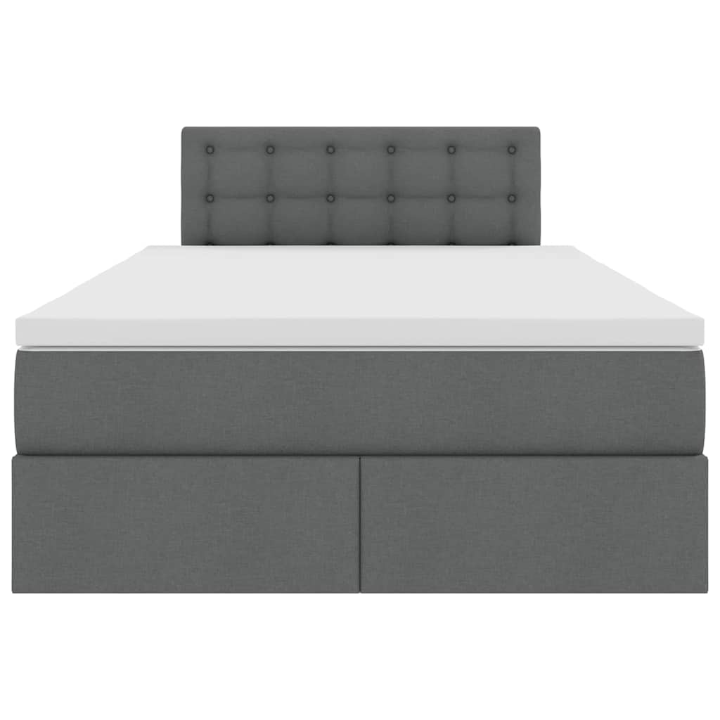 Κρεβάτι με αποθηκευτικό χώρο και LED Σκούρο Γκρι 120 x 190 cm - Pakobazaar