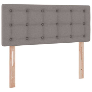LED Κρεβάτι αποθήκευσης με στρώμα Taupe 120 x 190 cm Ύφασμα - Pakobazaar