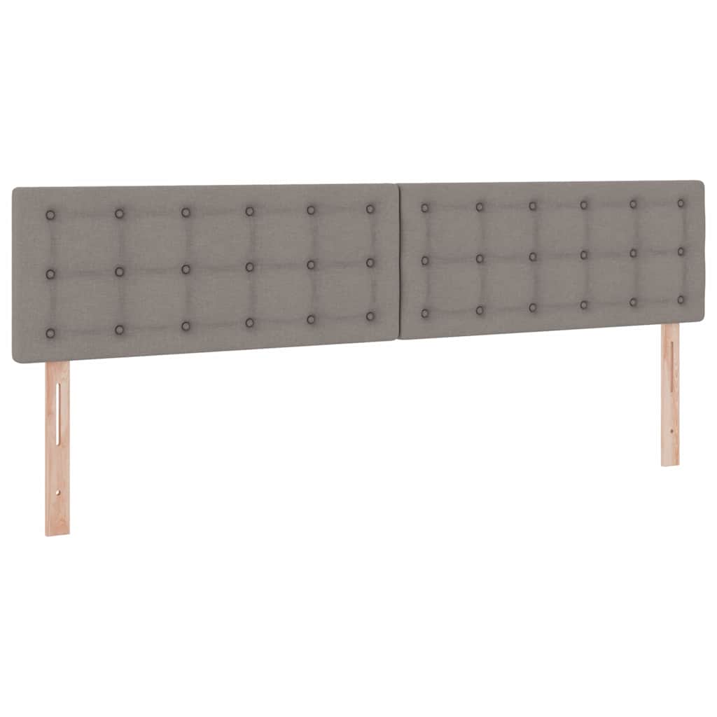 Κρεβάτι με αποθηκευτικό χώρο και LED Taupe 200 x 200 cm ύφασμα - Pakobazaar