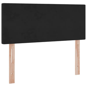 LED Κρεβάτι αποθήκευσης με στρώμα Μαύρο 120 x 190 cm Βελούδο - Pakobazaar