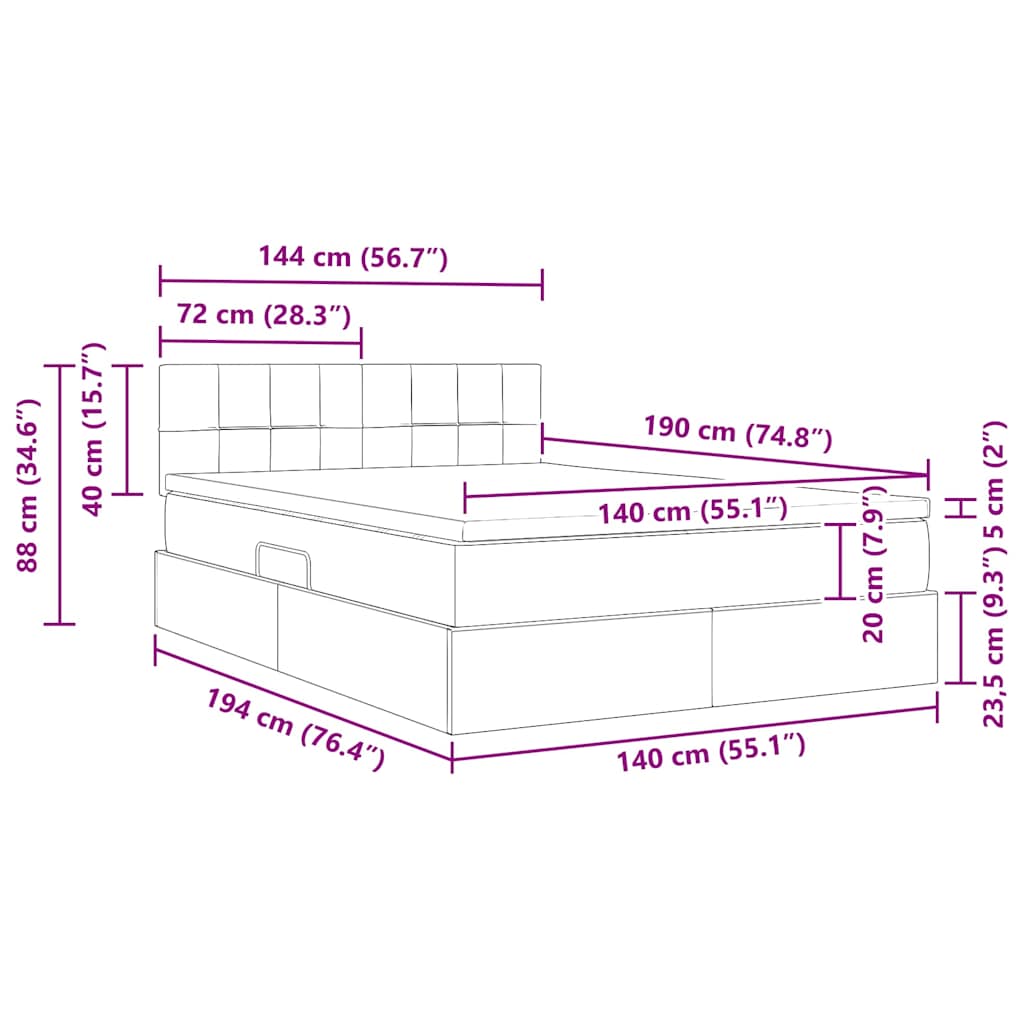 Κρεβάτι με αποθηκευτικό χώρο και LED Σκούρο Πράσινο Βελούδο - Pakobazaar