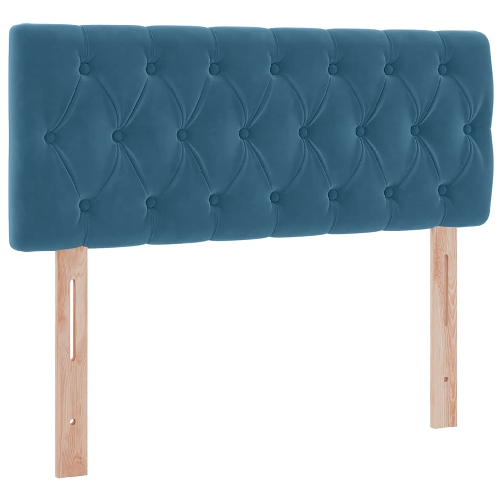 Κρεβάτι με αποθηκευτικό χώρο και LED Μπλε 120 x 190 cm Βελούδο - Pakobazaar