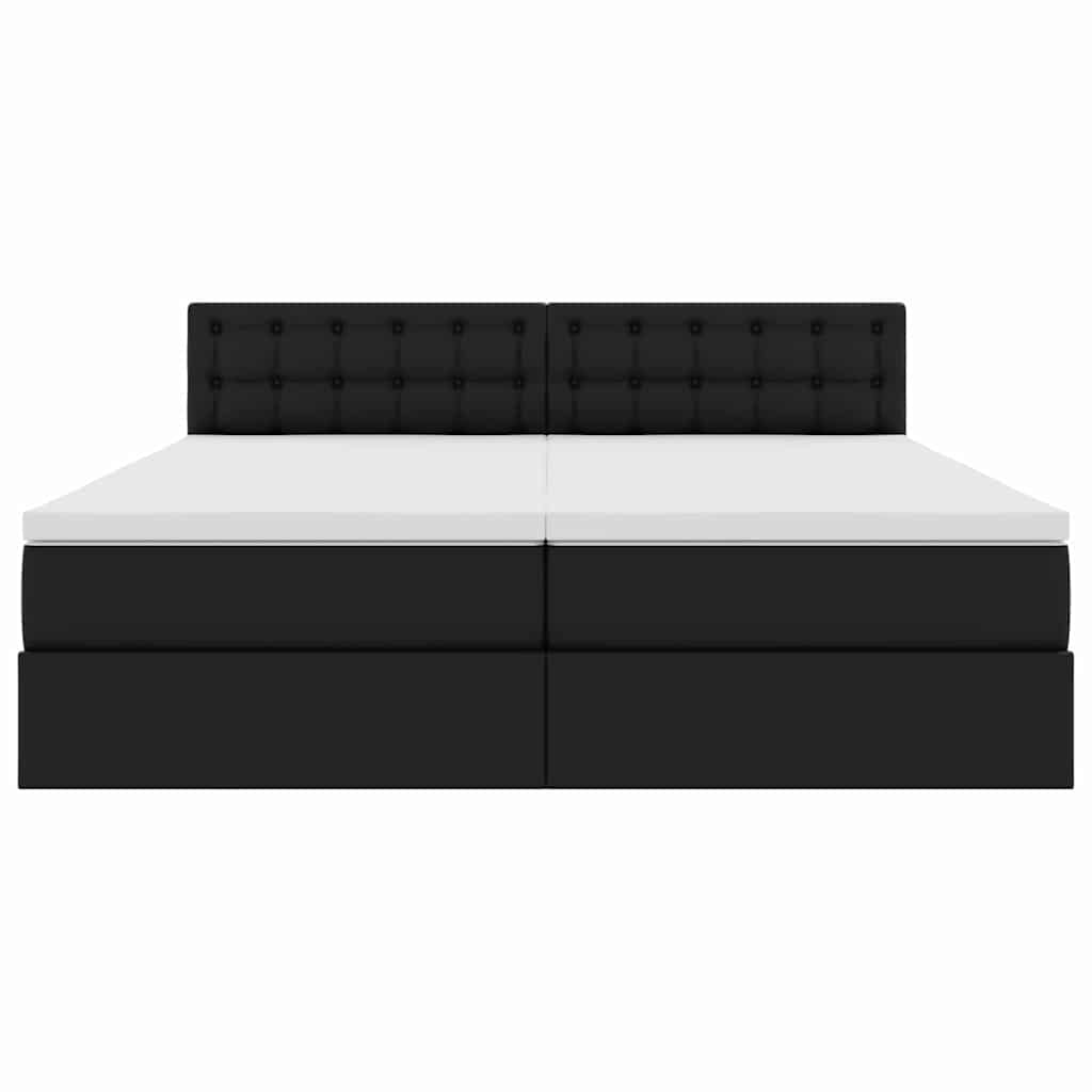 Κρεβάτι με αποθηκευτικό χώρο και LED με led Μαύρο 180 x 200 cm - Pakobazaar