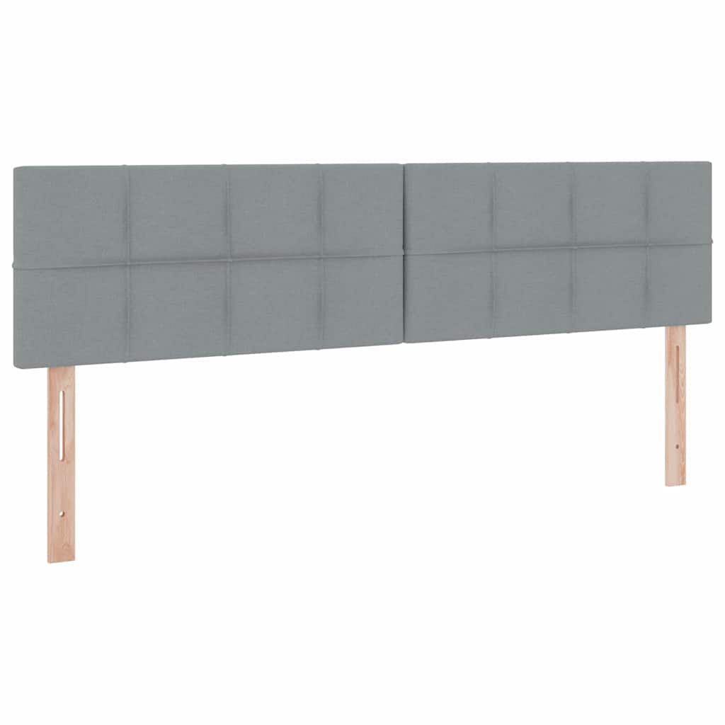 Κρεβάτι με φώτα λωρίδας LED Ανοιχτό γκρι 180 x 200 cm ύφασμα - Pakobazaar