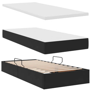 Κρεβάτι με φώτα λωρίδας LED Μαύρο 180 x 200 cm Βελούδο - Pakobazaar