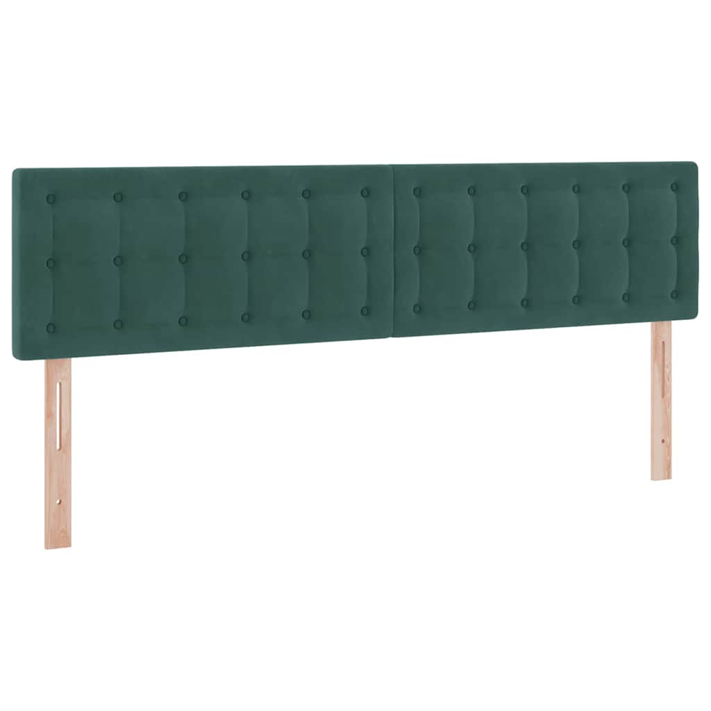 Κρεβάτι με φώτα λωρίδας LED Σκούρο Πράσινο 180 x 200 cm Βελούδο - Pakobazaar