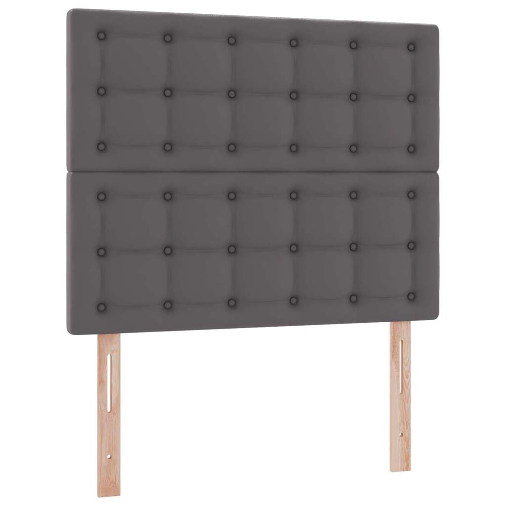 Κρεβάτι Αποθήκης με στρώμα Γκρι 120 x 190 cm Τεχνητό Δέρμα - Pakobazaar