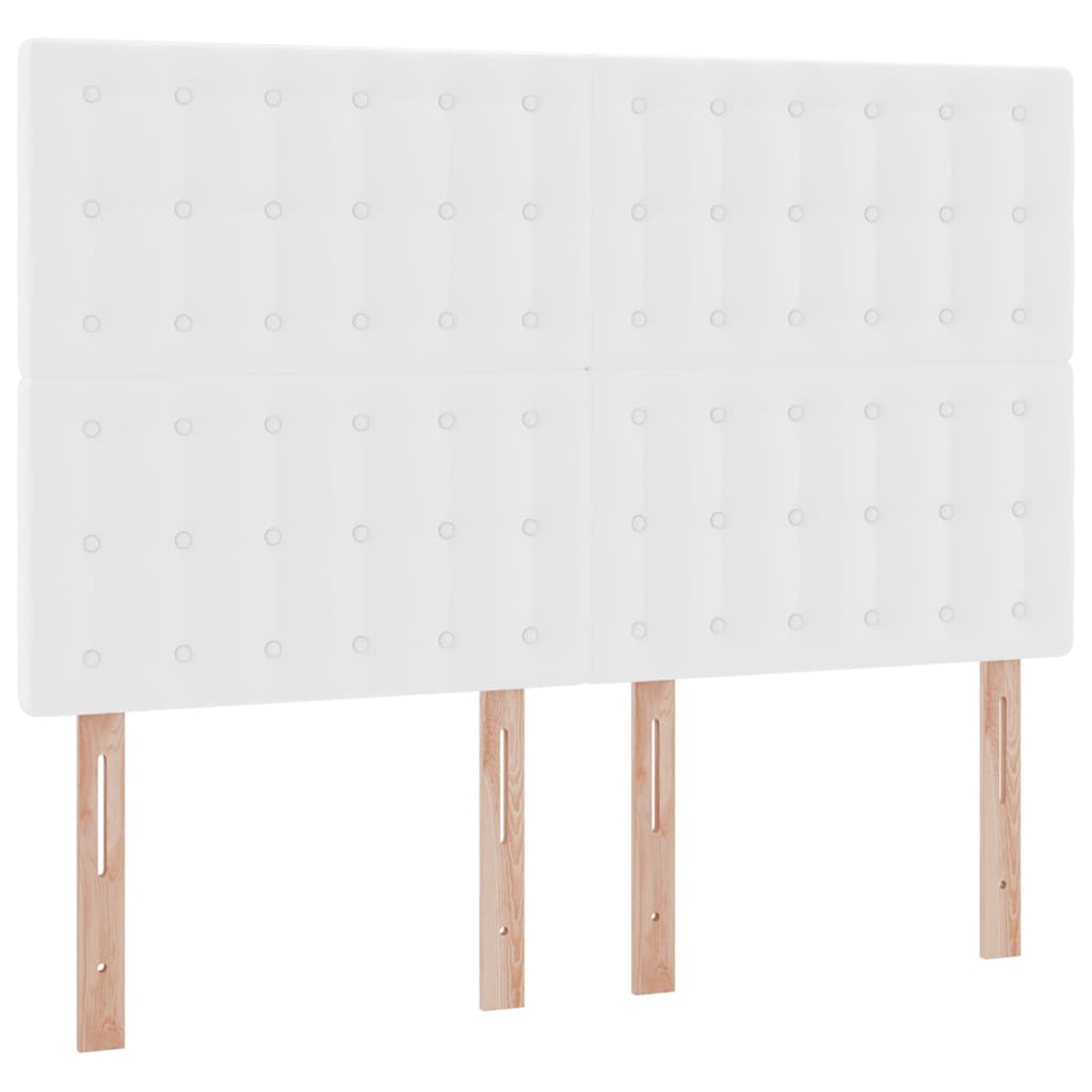 Κρεβάτι Αποθήκης Καθαρό Λευκό 140 x 190 cm Τεχνητό Δέρμα