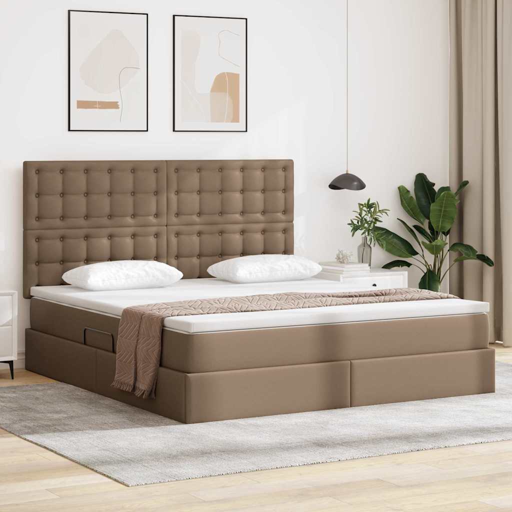 Κρεβάτι Αποθήκης Καπουτσίνο 160 x 200 cm Τεχνητό Δέρμα - Pakobazaar