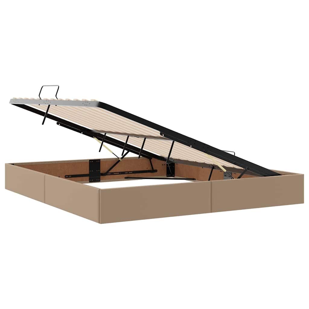 Κρεβάτι Αποθήκης Καπουτσίνο 160 x 200 cm Τεχνητό Δέρμα - Pakobazaar