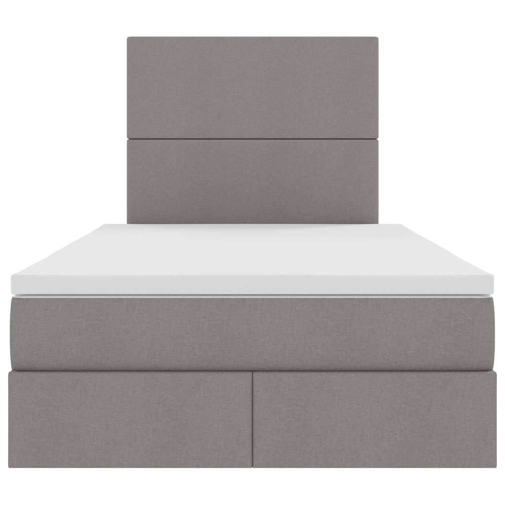 Κρεβάτι με αποθηκευτικό χώρο και στρώμα Taupe 120 x 190 cm