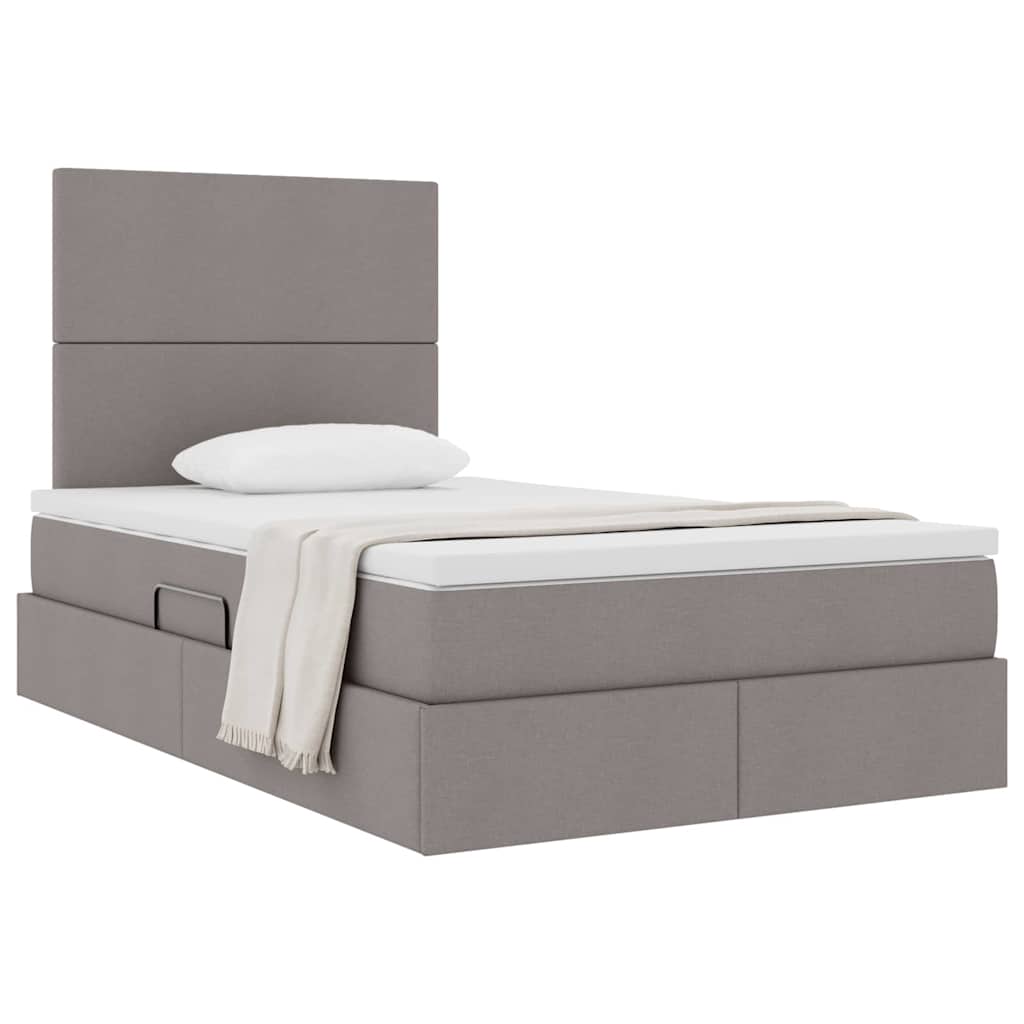 Κρεβάτι με αποθηκευτικό χώρο και στρώμα Taupe 120 x 190 cm