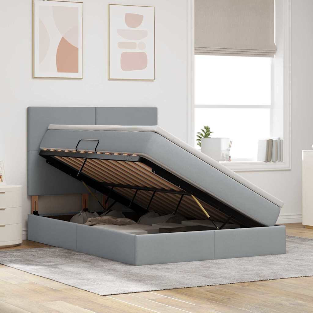 Κρεβάτι με αποθηκευτικό χώρο και στρώμα με στρώμα 140 x 190 cm