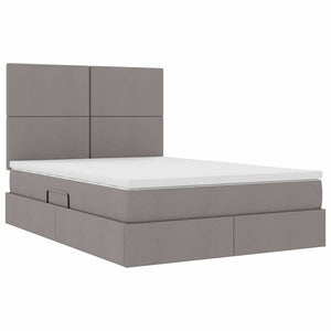 Κρεβάτι με αποθηκευτικό χώρο και στρώμα Taupe 140 x 190 cm - Pakobazaar