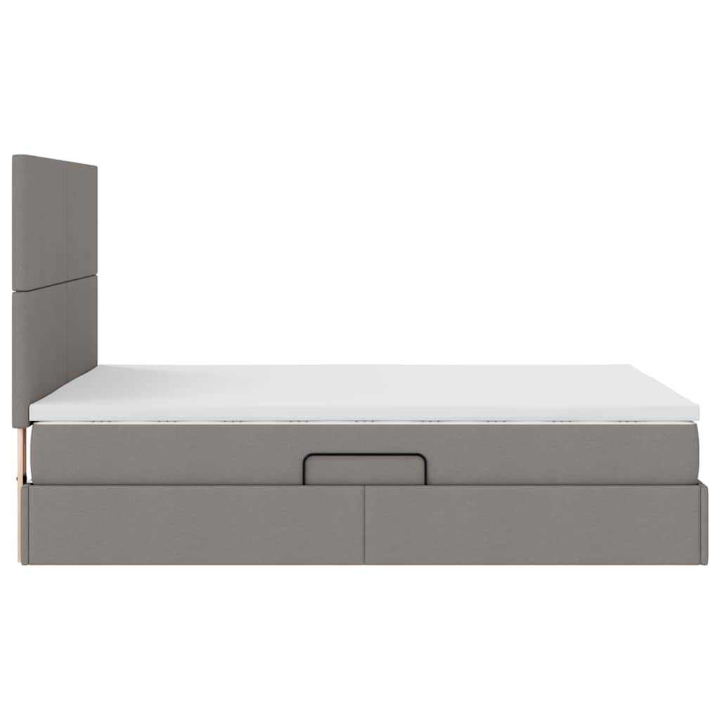 Κρεβάτι με αποθηκευτικό χώρο και στρώμα Taupe 140 x 190 cm - Pakobazaar