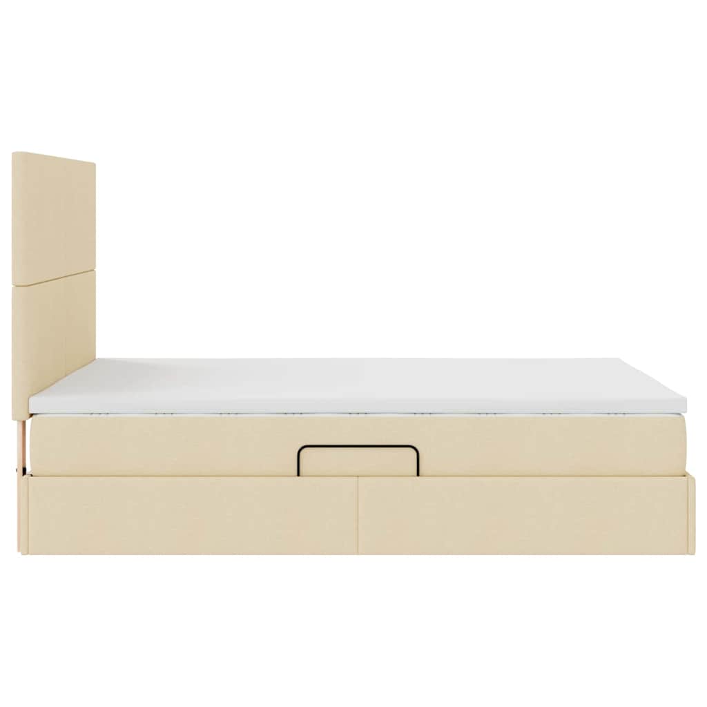 Κρεβάτι με αποθηκευτικό χώρο και στρώμα Κρέμ 140 x 190 cm - Pakobazaar
