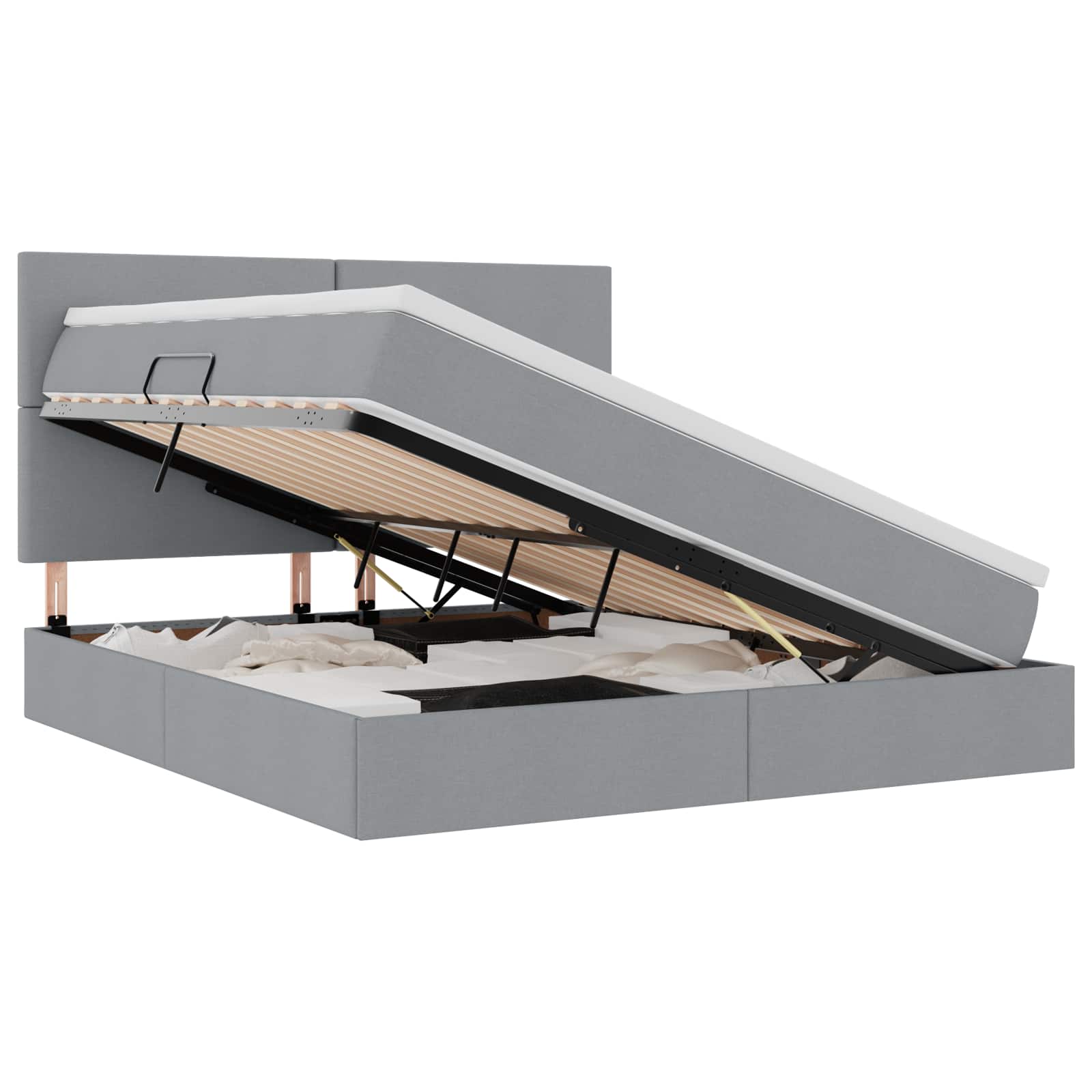 Κρεβάτι με αποθηκευτικό χώρο και στρώμα με στρώμα 160 x 200 cm - Pakobazaar