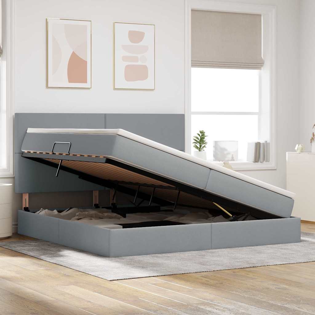 Κρεβάτι με αποθηκευτικό χώρο και στρώμα με στρώμα 200 x 200 cm