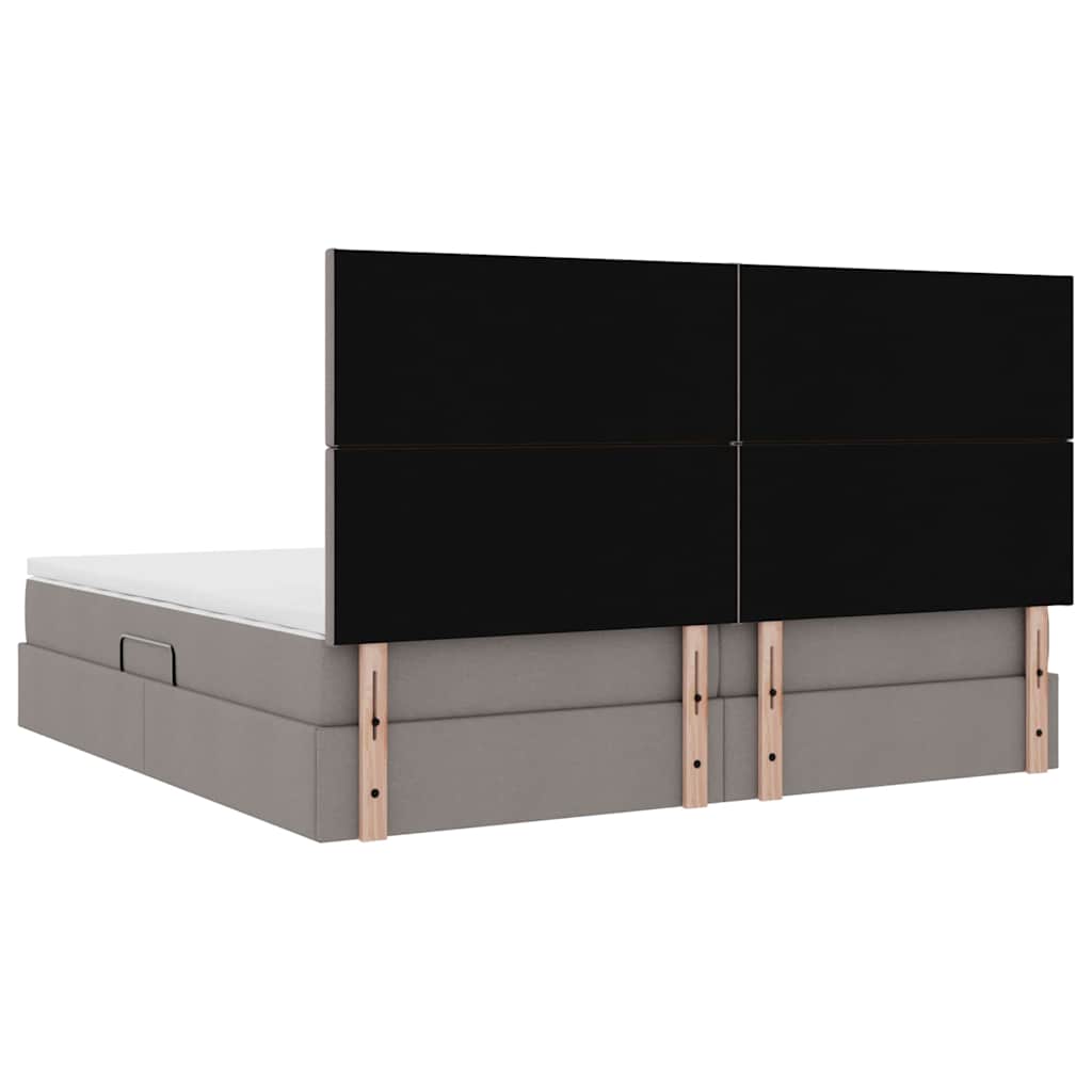 Κρεβάτι με αποθηκευτικό χώρο και στρώμα Taupe 200 x 200 cm