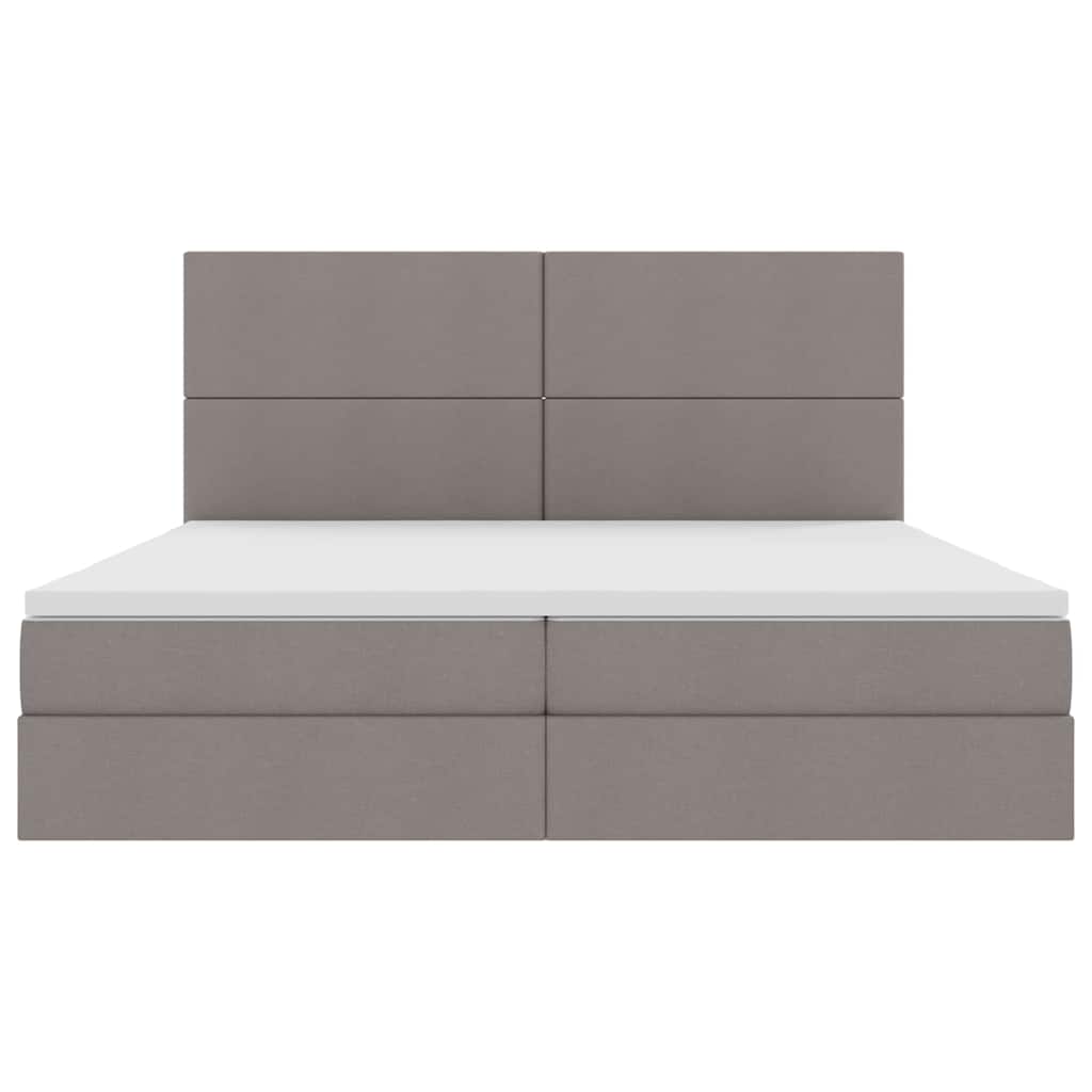 Κρεβάτι με αποθηκευτικό χώρο και στρώμα Taupe 200 x 200 cm