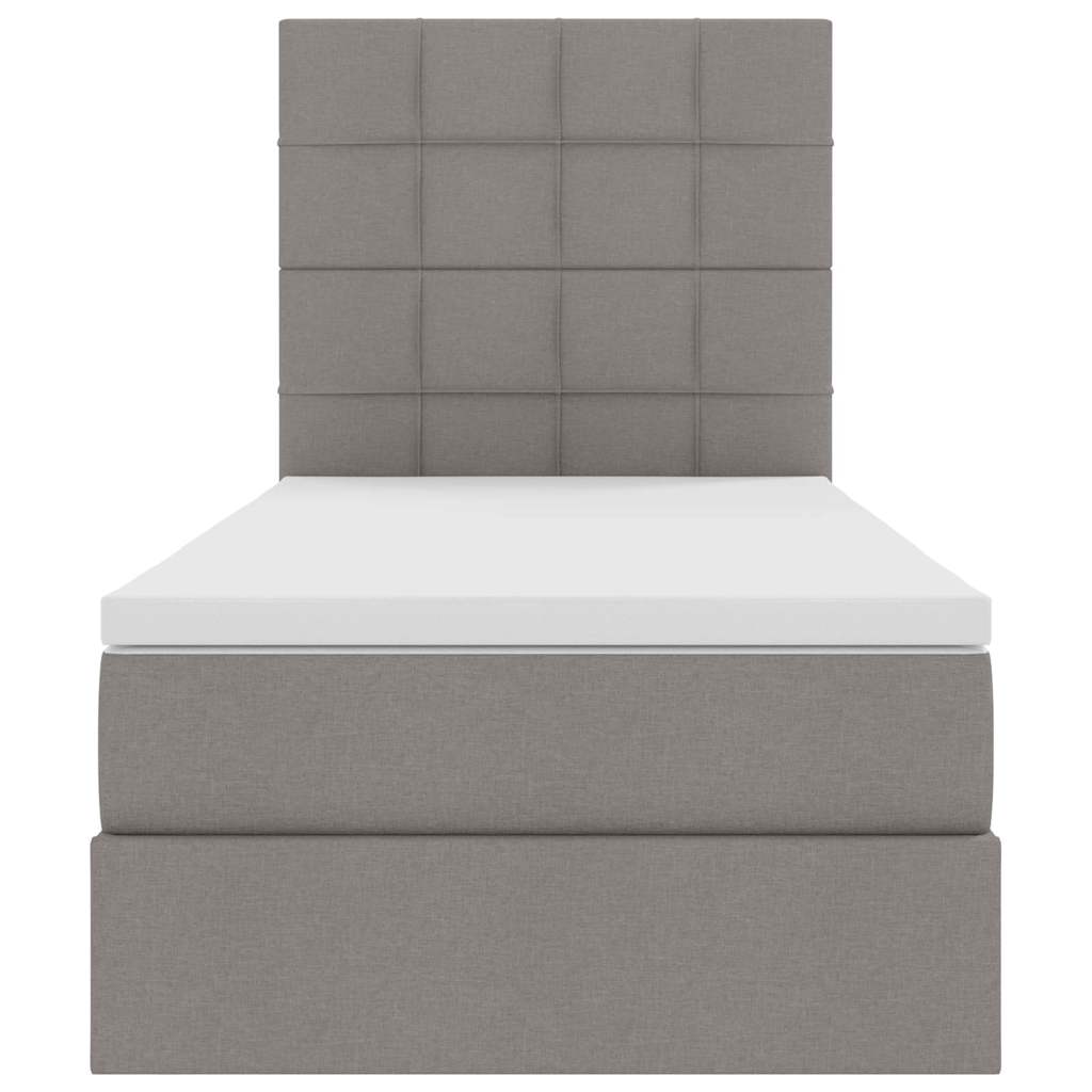 Κρεβάτι με αποθηκευτικό χώρο και στρώμα Taupe 90 x 200 cm - Pakobazaar