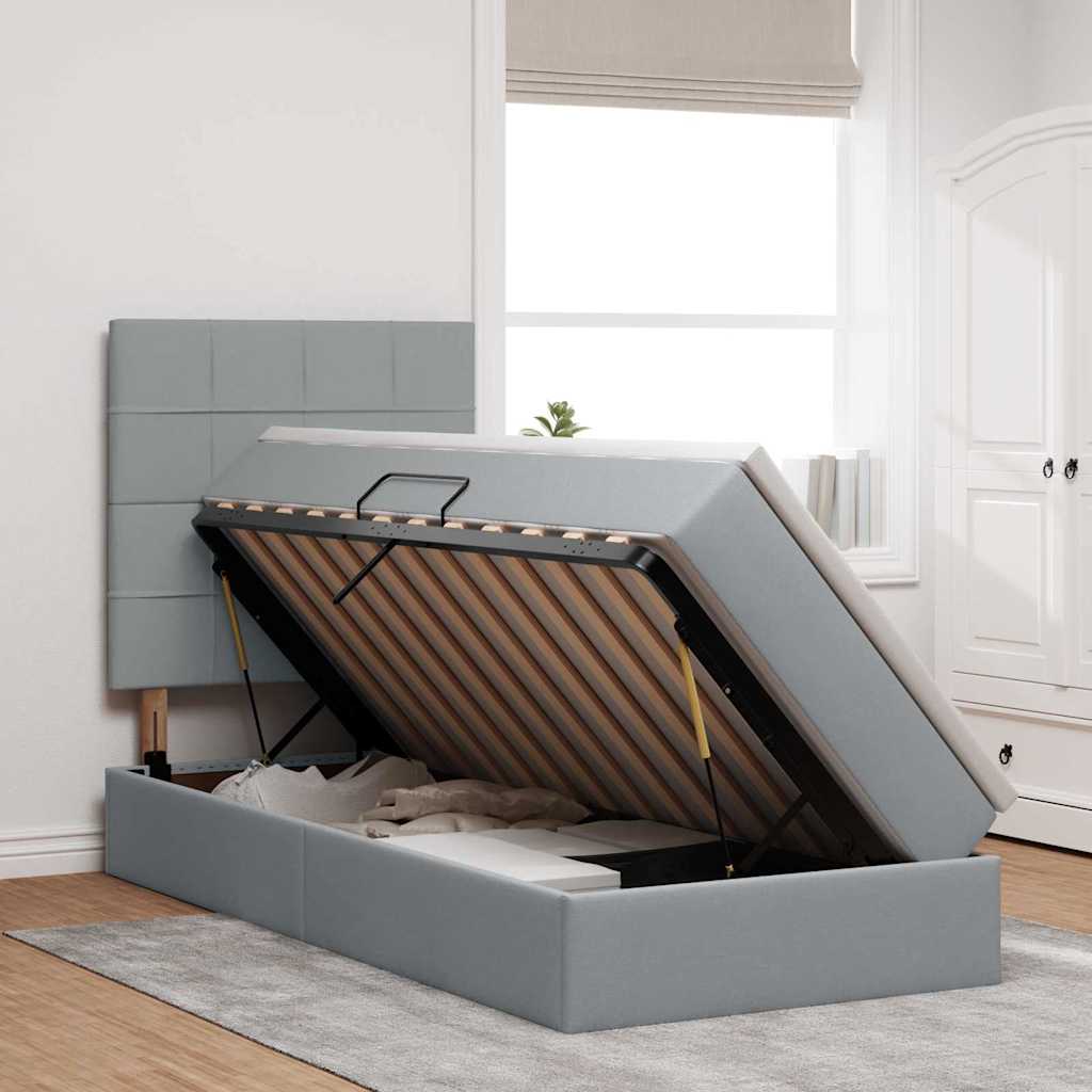 Κρεβάτι με αποθηκευτικό χώρο και στρώμα με στρώμα 100 x 200 cm - Pakobazaar