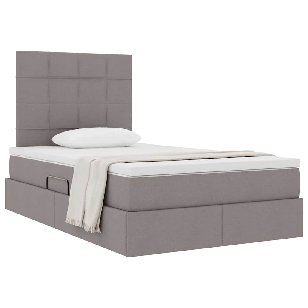 Κρεβάτι με αποθηκευτικό χώρο και στρώμα Taupe 120 x 190 cm - Pakobazaar