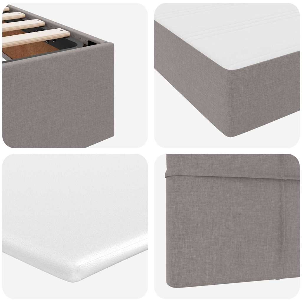 Κρεβάτι με αποθηκευτικό χώρο και στρώμα Taupe 140 x 190 cm - Pakobazaar