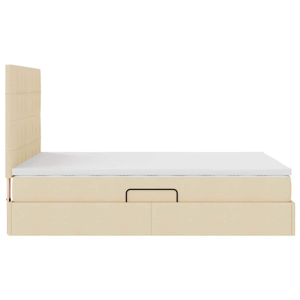 Κρεβάτι με αποθηκευτικό χώρο και στρώμα Κρέμ 140 x 190 cm - Pakobazaar