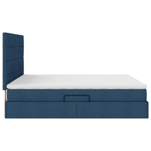 Κρεβάτι με αποθηκευτικό χώρο και στρώμα Μπλε 160 x 200 cm - Pakobazaar