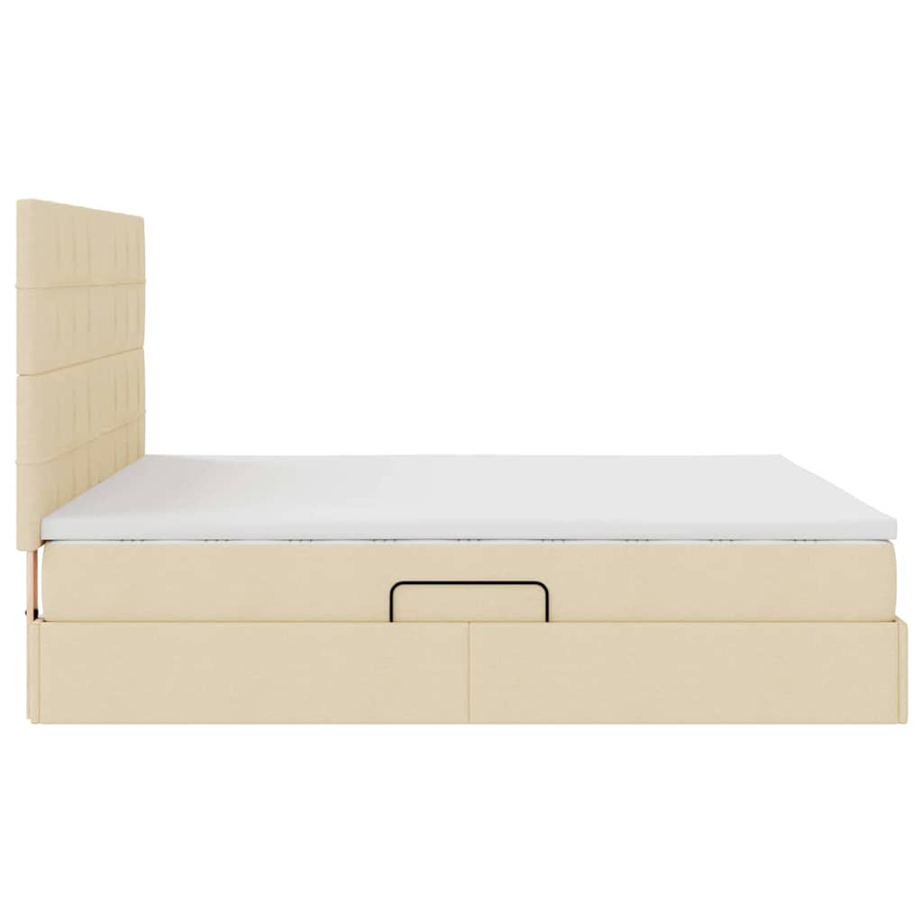 Κρεβάτι με αποθηκευτικό χώρο και στρώμα Κρέμ 180 x 200 cm