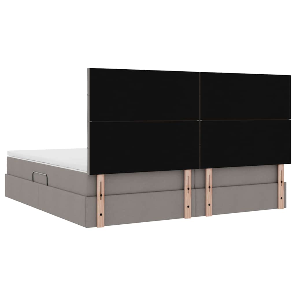 Κρεβάτι με αποθηκευτικό χώρο και στρώμα Taupe 200 x 200 cm - Pakobazaar