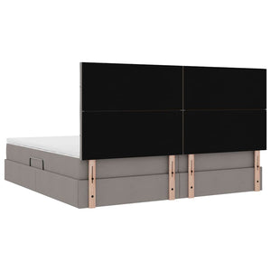 Κρεβάτι με αποθηκευτικό χώρο και στρώμα Taupe 200 x 200 cm - Pakobazaar